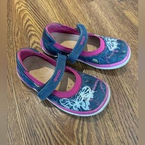 GEOX pink and blue toddler girls shoes (size 25)